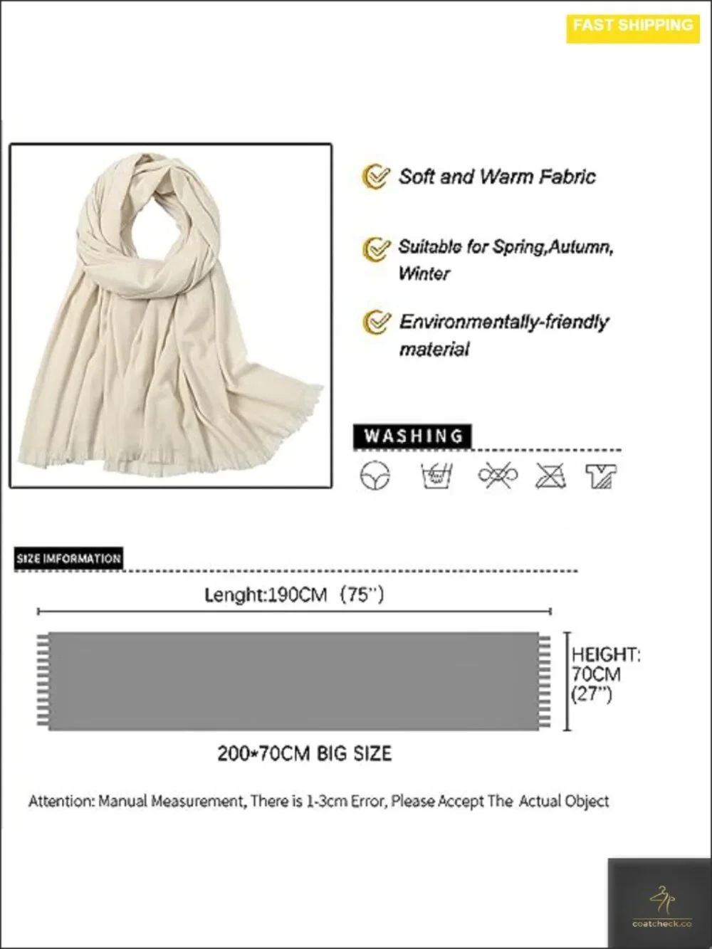Wool Blend Pashmina Shawl Wrap for Women Evening Dress Wedding Oversized Tassel